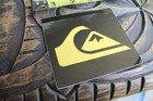 Quiksilver Surfboards Neon Yellow Retro Wave Mountain Logo Surfing Sticker
