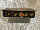 Antique Persian Hand Painted Qajar Lacquer Papier Mache Qalamdan Pen Box