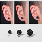 Men Women Round 925 Sterling Silver Cluster Crystal Stud Earrings Gift Pe43