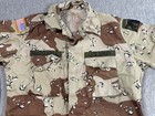 Vintage Military Jacket Men Medium Camo Bdu Combat Coat Chocolate Chip Desert