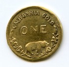 1850  one  California Gold   Eureka  Liberty  2e   Solid Gold   Scarce Variety