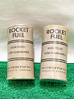 Vintage 1950s Scientific Products Ballistic Missle Rocket Fuel Containers