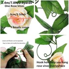 Zhiheng 4 Pack 7 8ft Artificial Rose Vines With Green Leaves Fake 78ft  Pink