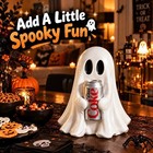 Ghost Figurine Holding Diet Coke Can Halloween No Drinks