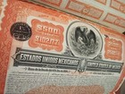 Mexico 1904 Estados Unidos Mexicanos Orange Dove   500 Dollars Gold Bond Loan