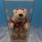 1998 Collectible Coca Cola Bean Bag Plush Polar Bear W  Polka Dot Collar   0126