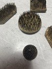 Vintage Lot Of 5 Metal Flower Frogs Spiked Stay Put Solid