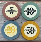 Rare Chesterfield Club Illegal Poker Chip Lot Detroit Purple Gang Crest And Seal