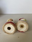Vtg Napco Snowflake   Bow Girl Salt Pepper Shakers Santa Hat Christmas Set 50   s