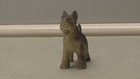 Vintage Schnauzer Dog Figurine Black   White Rubber Toy