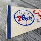 Vintage 1970s 1980s Philadelphia 76ers Sixers Nba Pennant Flag Full Size 30x12