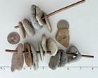 15 Holey Beach Rocks Hag Stones Adder Fairy Wish Mystic Natural Smooth Bead  6b