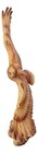 Faux Wood Soaring Eagle Figurine With Outstretched Wings American Eagle Accent