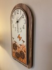 Vtg Mid Century Retro 70   s Verichron Wall Clock Monarch Butterfly 22    Rare Works