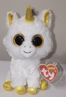 Ty Beanie Boos - Pegasus The Unicorn  uk Excl   6  New Mwmts Stuffed Animal Toy