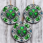 Irish Shamrock Christmas Ornament     Ceramic - Holiday Celtic Gifts