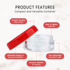 1000 Pieces 5 Gram 5ml Red Plastic Makeup Cosmetic Lotion Sample Jar Containers