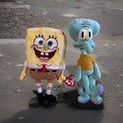Ty Beanie Babies Spongebob And Squidward Plush Toys
