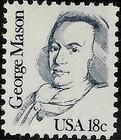 1981 George Mason Mnh Block 4 X 18   Stamps   1858 Great Americans  Blind Imperfs