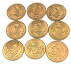   C4530    Mexico   Coins    5 Centavos    Unc     9 Coins All Alike  