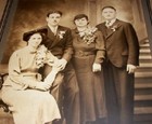 Wonderful Vintage Antique Cabinet Card Photograph 2 Couples Randuve Pittston Pa 