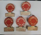 Vintage Lot Of 5 Metal Tin Granger Twist Tobacco Bag Tags