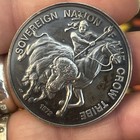 Vintage 72 Crow Native American Indian Tribal  Nation Art Coin  999 Fine Silver