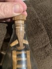 Whimsy Bottle   Not A Ship In Bottle   Folk Art   Wooden Chair With Woven Seat