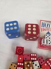 Lot Of  132  Mixed Vintage Dice - Various Sizes  Colors And Materials