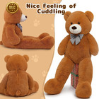 Giant Brown Teddy Bear 4 Feet adorable And Cuddly Big Bear Stuffed Animal 47   C