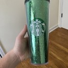 Starbucks 2019 Holiday Limited Edition Green Speckled Glitter Tumbler 24oz Venti
