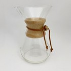 Chemex Classic Wood Collar 8-cup Pour Over Glass Coffee Maker   Filters Clear