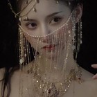 Hanfu Face Curtain Antique Veil Ear Hanging Face Curtain Ancient Decoration