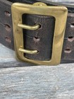 Vintage Colt Firearms Black Motorcycle Police Belt 32 Leather Brass Hardware