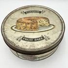 Antique 1920s Ward   s Paradise Fruit Cake Advertising Tin 5 Lb Round Baking Co