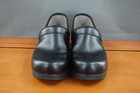 Dansko Lt Clog Shoes Womens 39   9 Black Leather Slip On Comfort Nursing