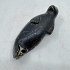 Inuit Handmade Blackstone Reclining Seal Sculpture - Excellent Condition