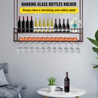 Industrial Vintage Metal Bar Wine Glass Hanging Rack 46 9x11 8in Coppery