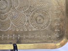 Small medium Vintage Brass Indian Serving Tray 12    X 8    