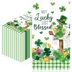 100 Pcs St  Patrick s Day Napkins Decorations  Not Lucky Just Blessed Cross