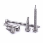 Hex Washer Head  8 X 1 2 - 2  Indented Unsloted  Self Drilling Screws Zinc