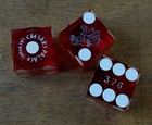 Caesars Palace Vintage Casino Craps Dice Matching Serial Numbers Blue Foil Logo