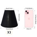 3 Pcs Small Chandelier Lamp Shades Fabric Wall Table Clip On Fitter 3x6x5 In
