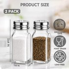2pcs Salt Shaker  Salt And Pepper Shakers Set - Clear Glass Salt Shaker With    