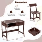 Kids Desk And Chair Set With Storage Drawer And Hutch  Student Writing Desk Set