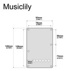 Musiclily Pro 4ply Vintage Tortoise Back Plate For Fender Standard Strat Guitar