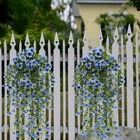4pcs Artificial Fake Hanging Basket Plant For Outdoor Garden Porch Hanging Decor