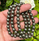 Natural Pyrite 8mm Beads Healing Protection Crystal Elastic Confidence Bracelet
