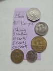 Africa Al Kenya  1 Shilling 5 Shilling   10 Cents  5 Cents  50 Cents Coins