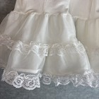 Vintage Allison Ann Girl s 4 White Nylon Tiered Lace Ruffle Full Slip Petticoat